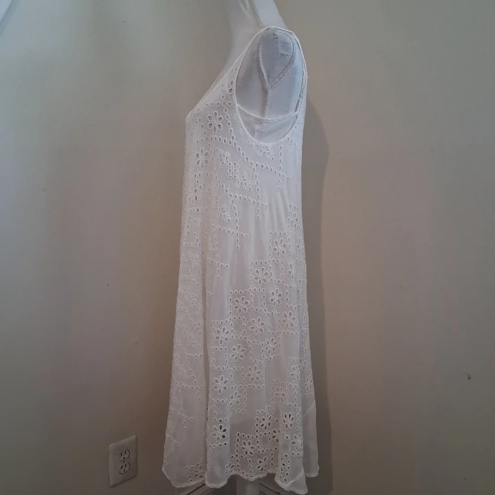 Johnny Was Eyelit White Dress Size XS - Picture 5 of 12